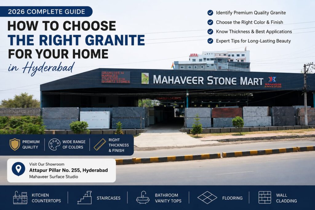 How to Choose the Right Granite for Your Home in Hyderabad (2026 Guide) | Mahaveer Surface Studio